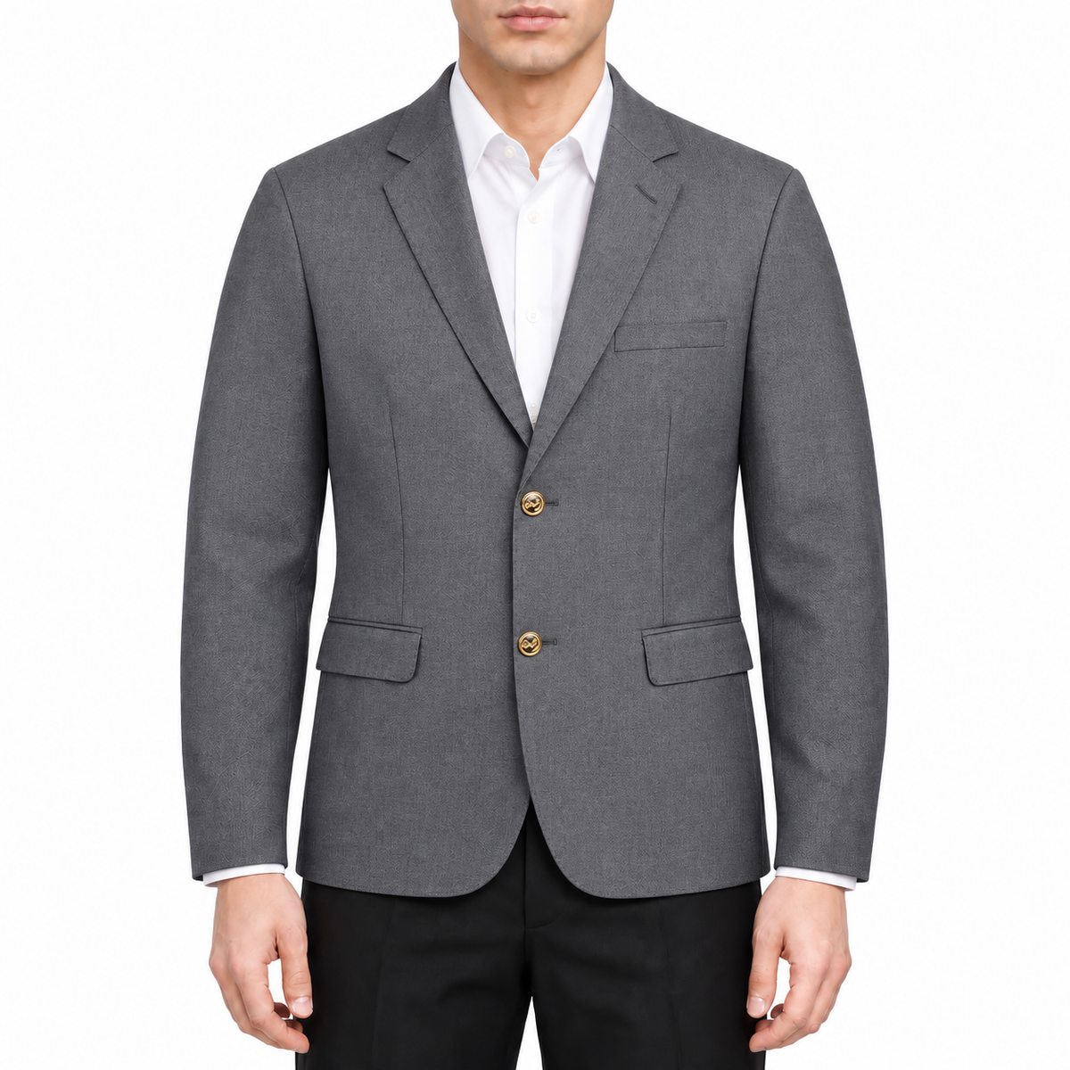 Casual Wool Suit Jacket - Front Zip Closure - Signature Detail | Thom Browne