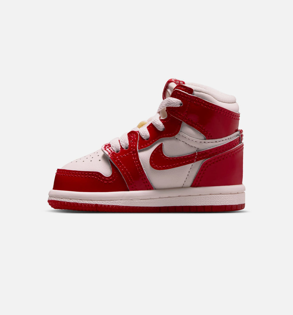 Air Jordan 1 Retro High OG Nails and Grails Infant/Toddler Lifestyle Shoe - University Red/Metallic Silver