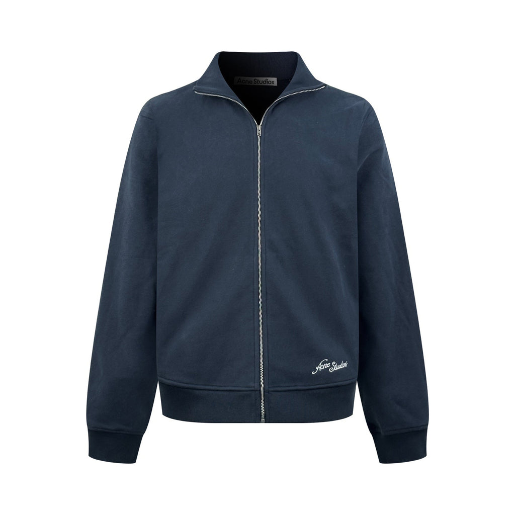 Acne Studios Full‑Zip Stand Collar Script Sweat Jacket