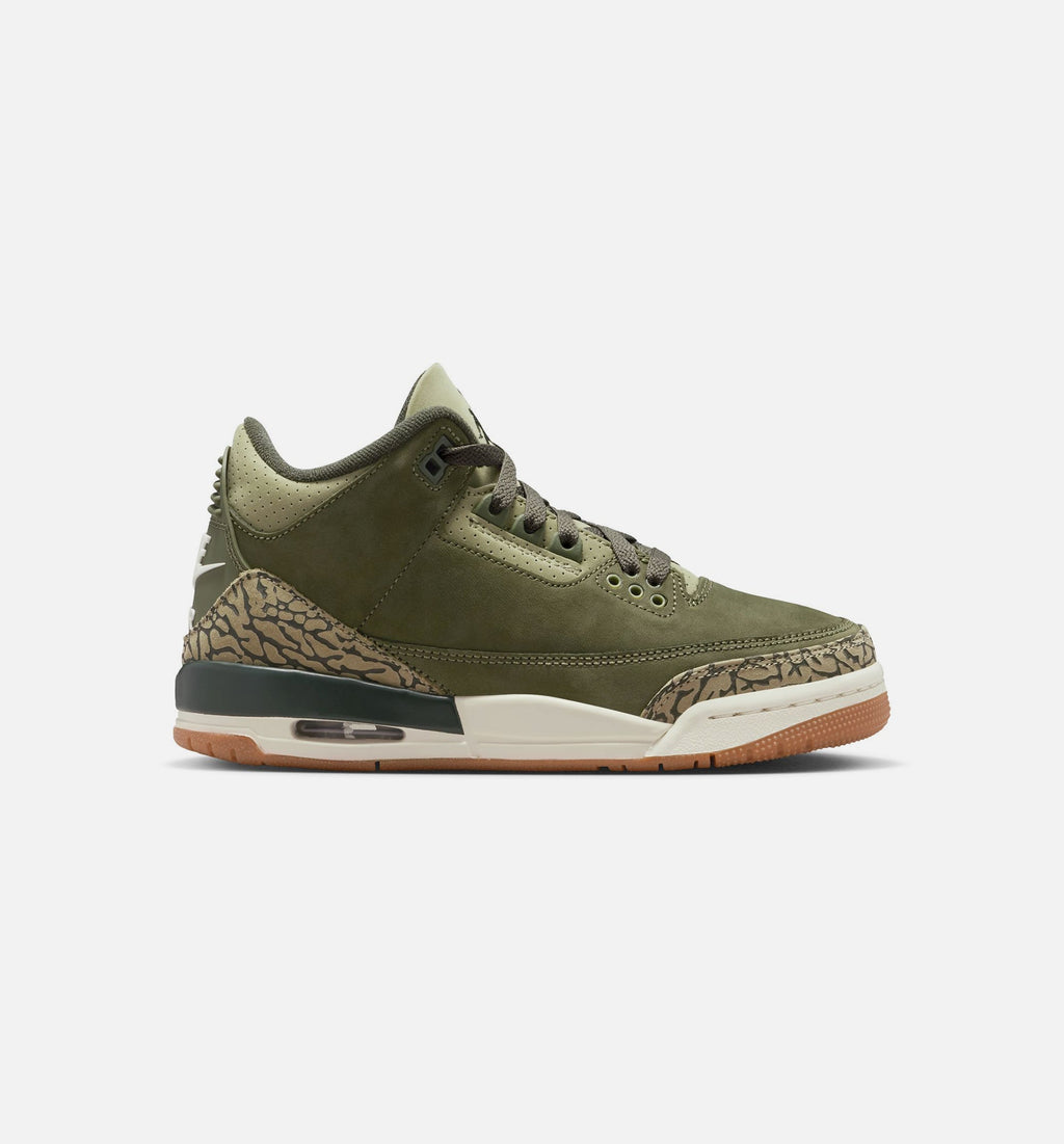 Air Jordan 3 Retro Medium Olive Grade School Lifestyle Shoe - Medium Olive/Sequoia/Neutral Olive/Sail