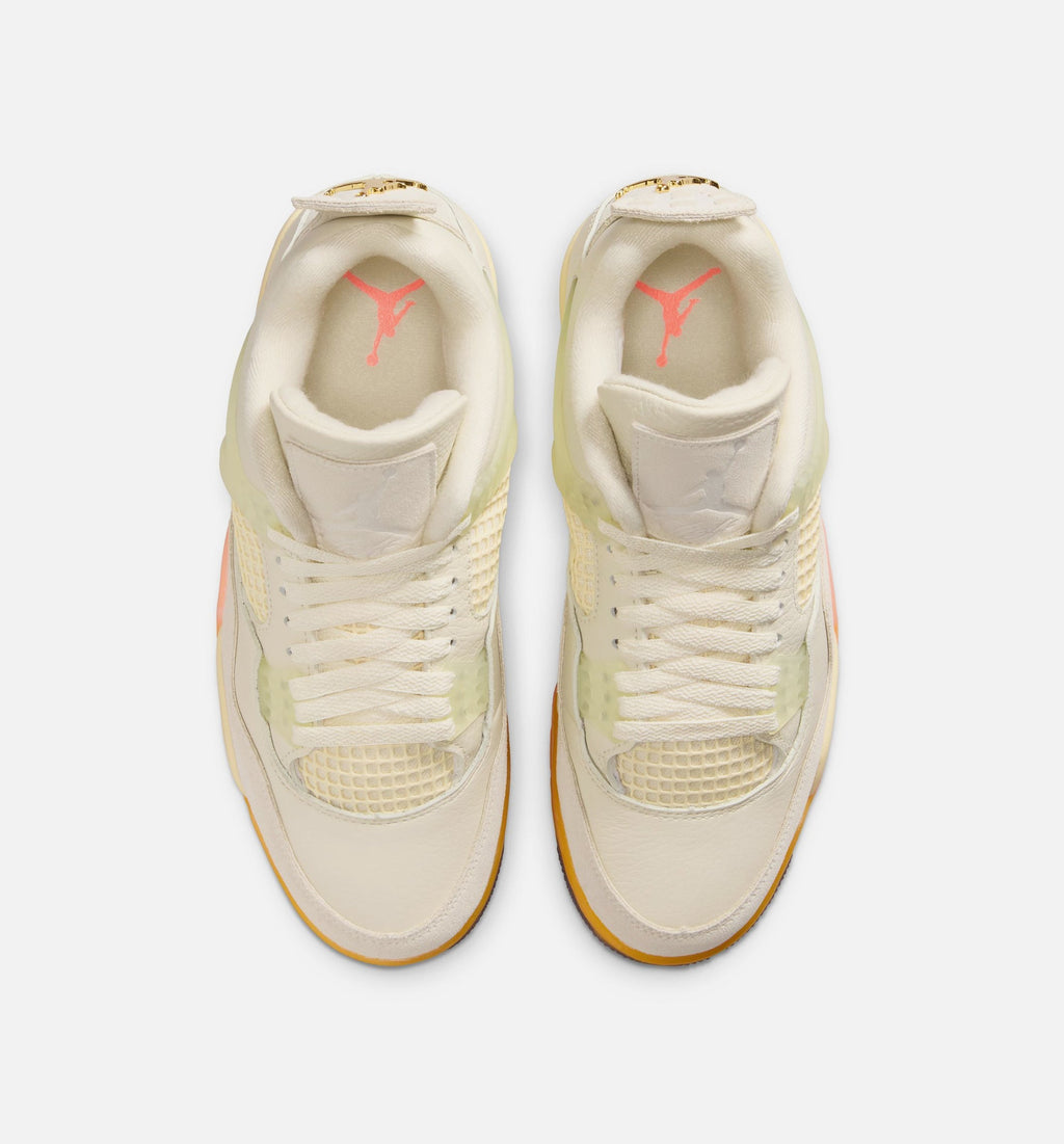 Air Jordan 4 Retro Birds of Paradise Women's Lifestyle Shoes - Coconut Milk/Metallic Gold/Muslin/Bright Mango/Sundial/Black
