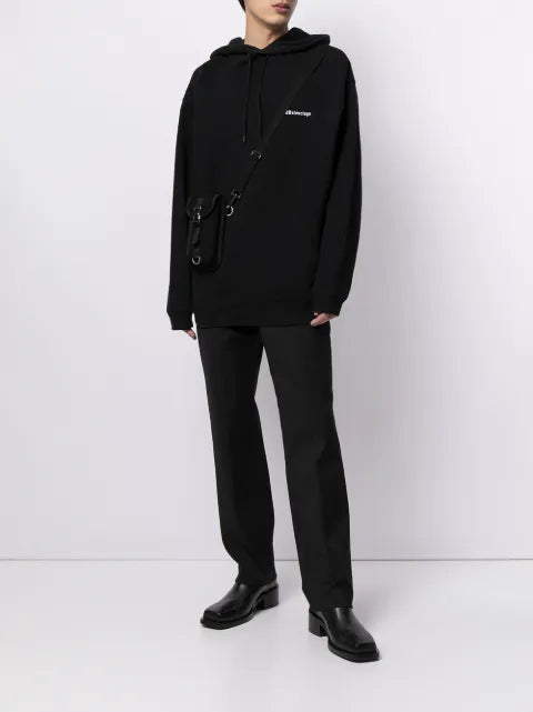 Balenciaga logo-embroidered oversize hoodie
