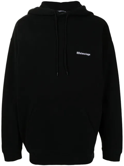 Balenciaga logo-embroidered oversize hoodie