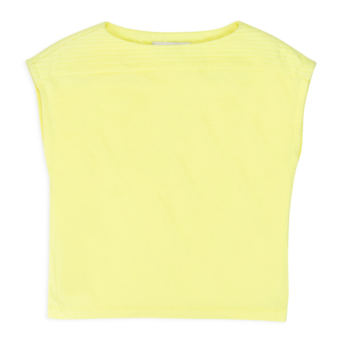 NEON YELLOW QUILTED CROP TOP