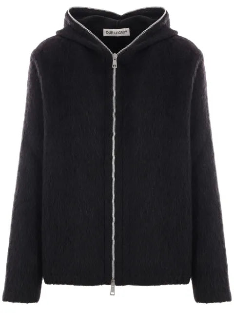 OUR LEGACY brushed zip-up hoodie