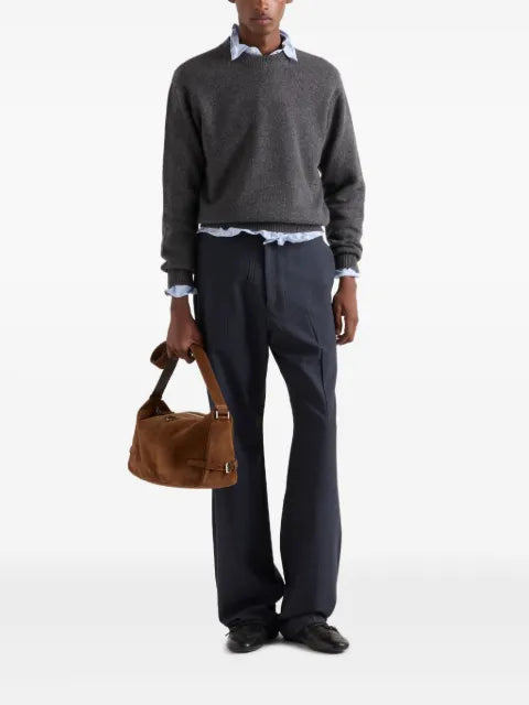 Prada logo-patch sweater