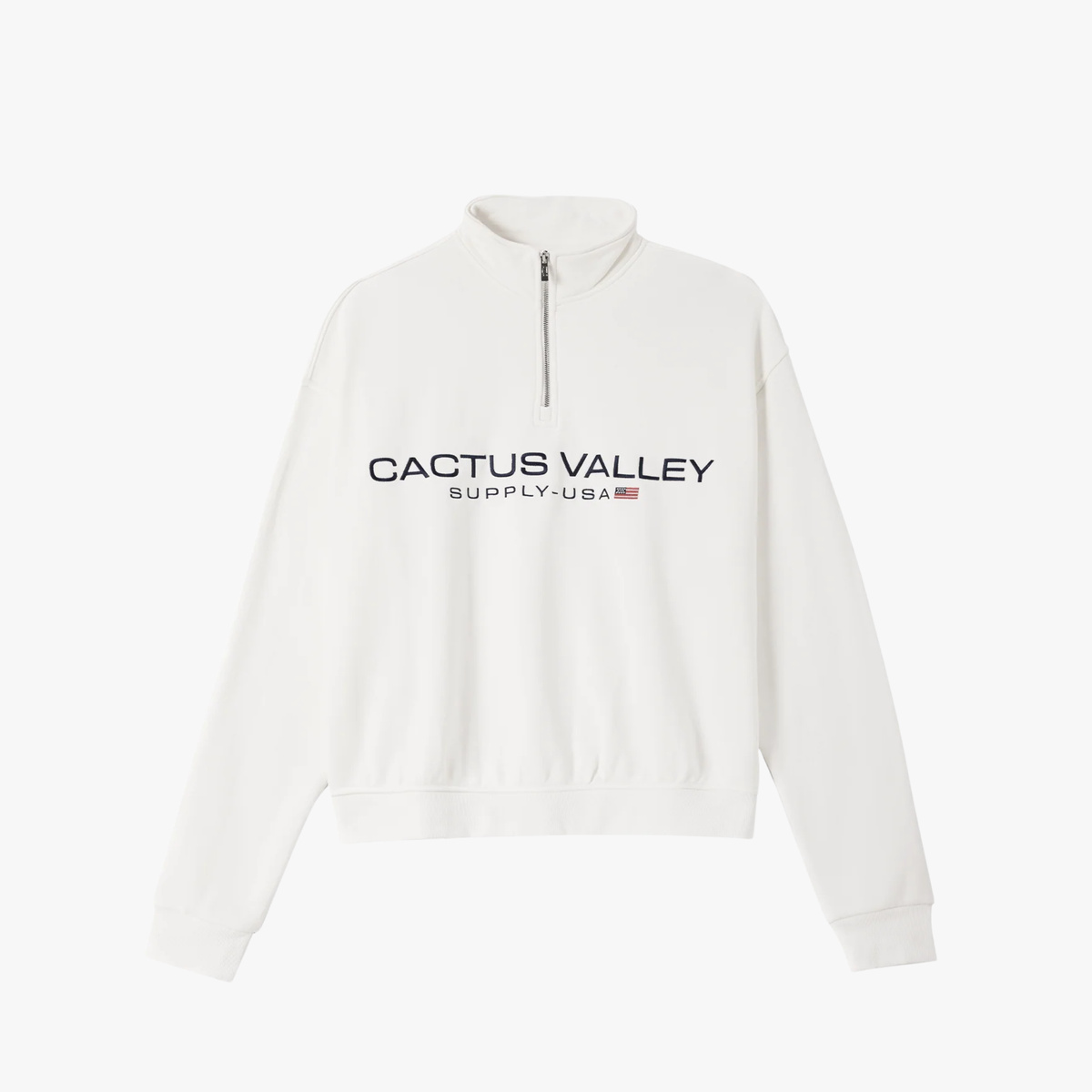 Azva USA QUARTER ZIP White