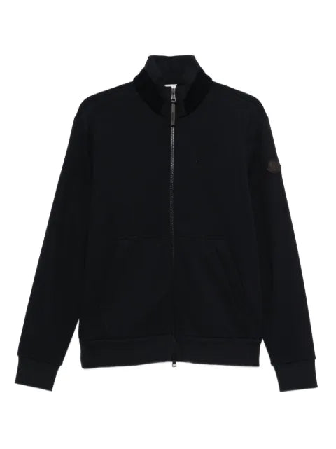 Moncler zip-up logo-patch sweatshirt