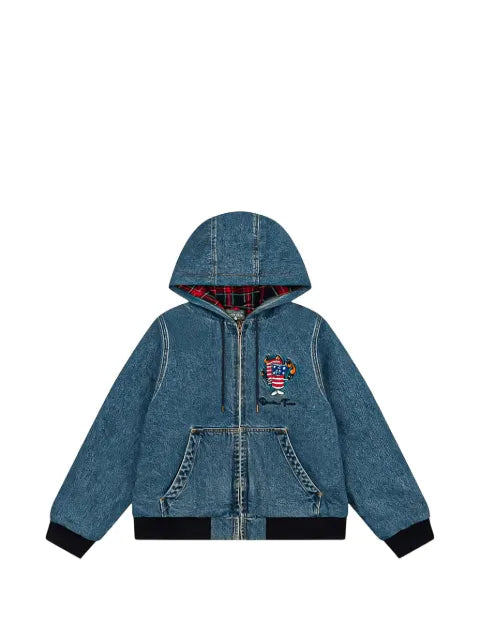 Denim Tears logo-embroidered hooded jacket