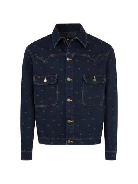 Needles star-jacquard denim jacket