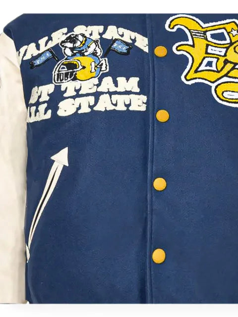 Vale Friday patch-detail varsity jacket