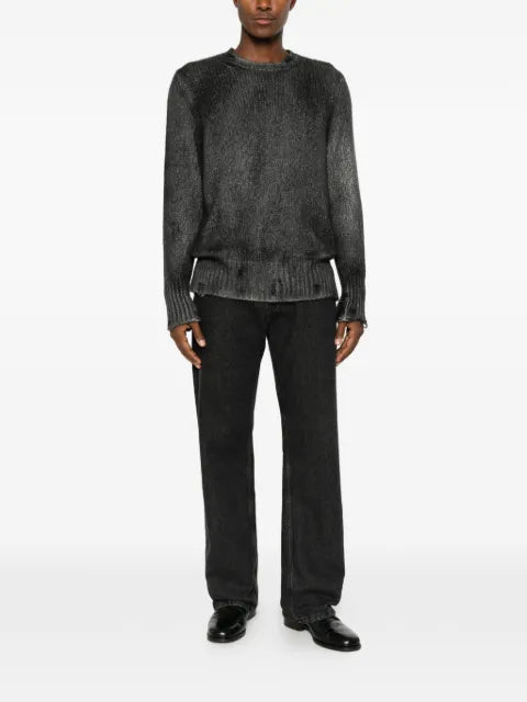 Avant Toi distressed spray-effect sweater