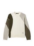 FIVE CM cable-knit patchwork sweater
