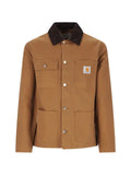 Carhartt WIP Michigan Coat corduroy-collar logo-patch jacket
