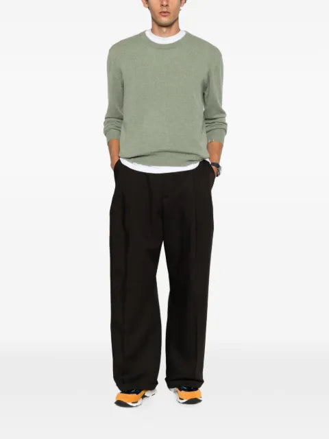 extreme cashmere Bis crew-neck ribbed-trim sweater