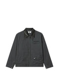 izzue contrast-collar logo-embroidered jacket