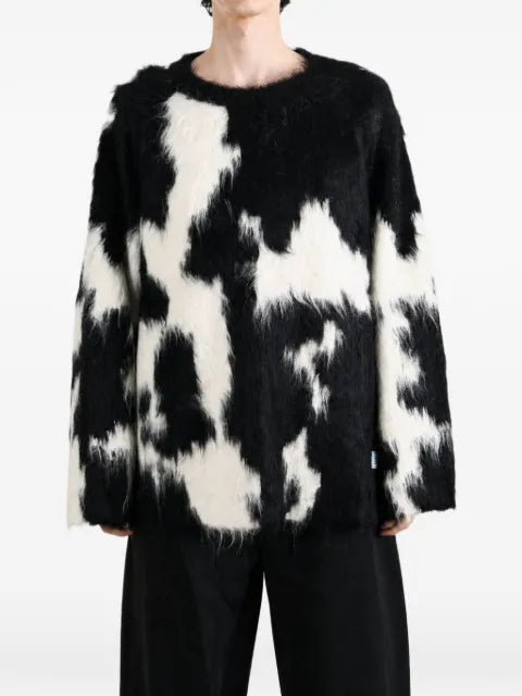BODE Holstein cow-print sweater