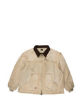 EVISU Seagull graphic-print corduroy-collar jacket