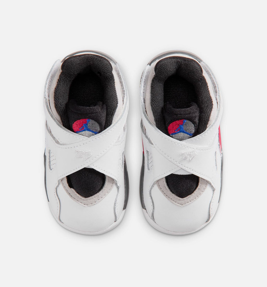 Air Jordan 8 Retro White and True Red Infant/Toddler Lifestyle Shoe - White/Black/True Red