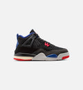 Air Jordan 4 Retro Rare Air Preschool – Black/Fire Red/Deep Royal Blue