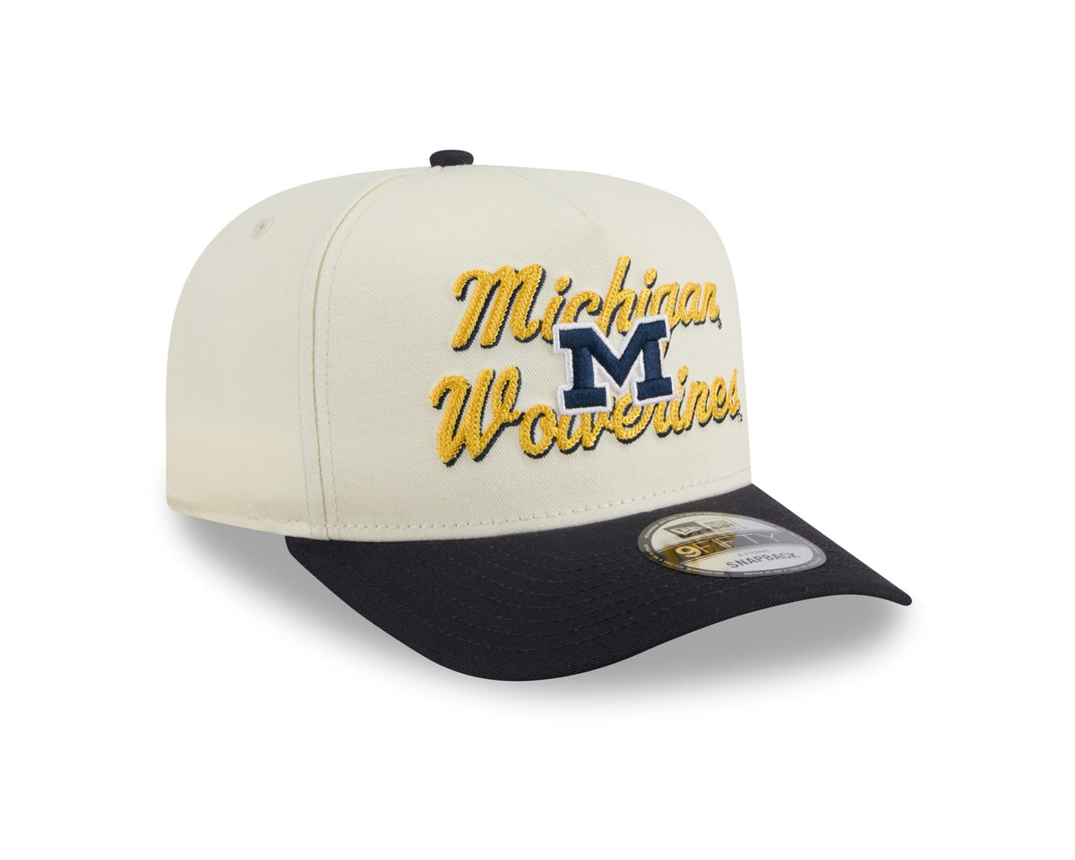New Era 950 A-Frame Michigan Wolverines Chainstich Snapback Hat
