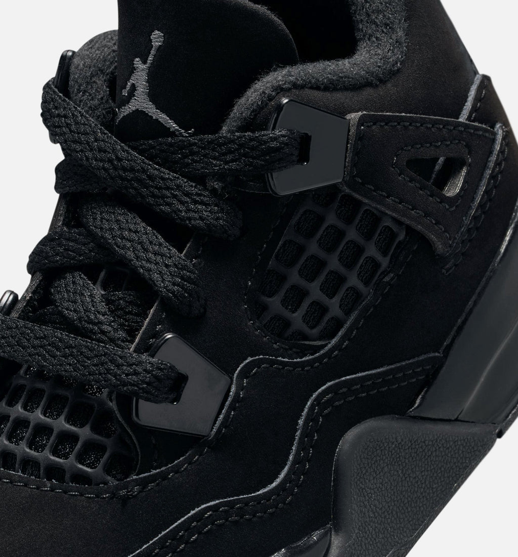 Air Jordan 4 Retro Black Cat Infant/Toddler Lifestyle Shoe - Black/Light Graphite