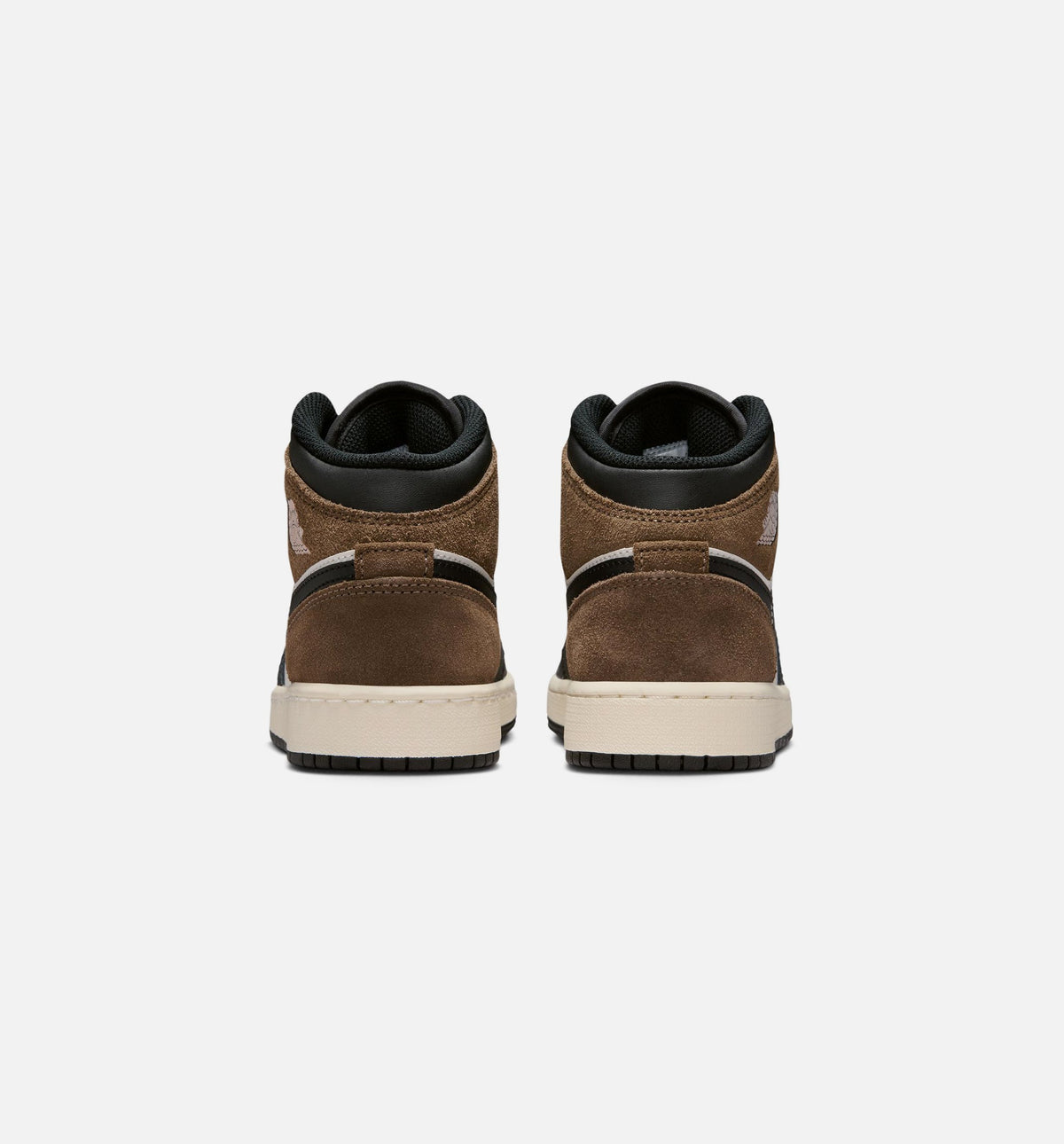 Air Jordan 1 Mid Grade School Lifestyle Shoe - Black/Phantom/Palomino/University Red