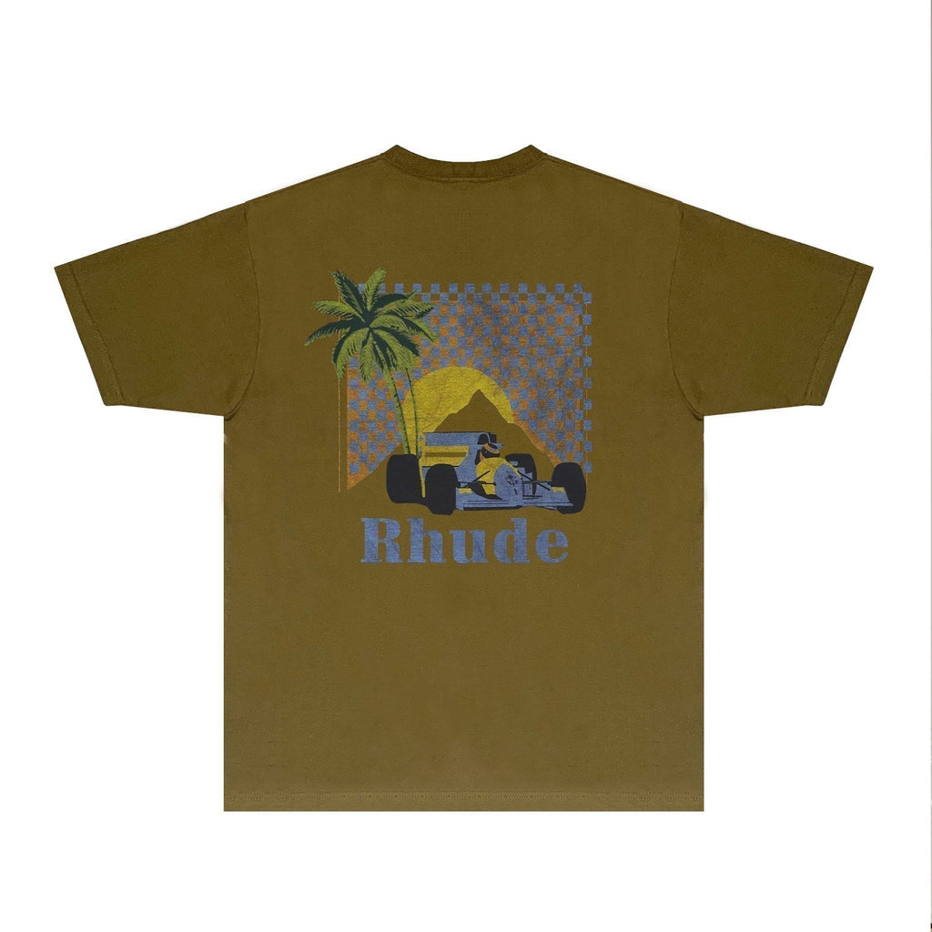 Rhude T-shirts Printed Trendy Pure Cotton