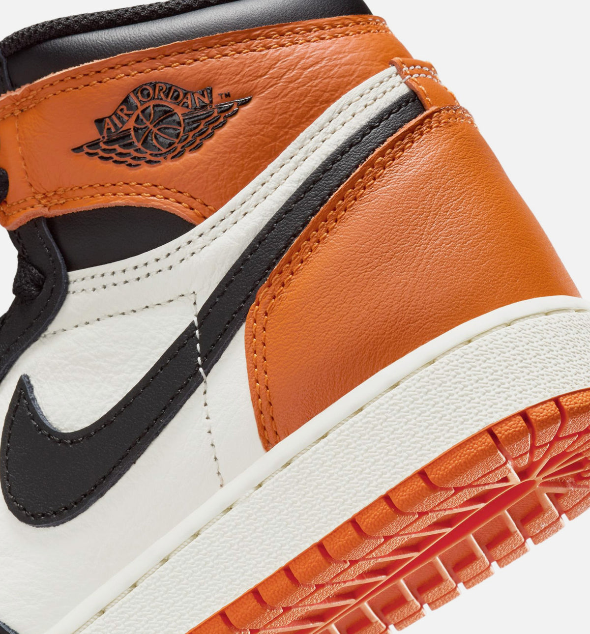 Air Jordan 1 Retro High OG Shattered Backboard Grade School Lifestyle Shoe - Black/Sail/Starfish