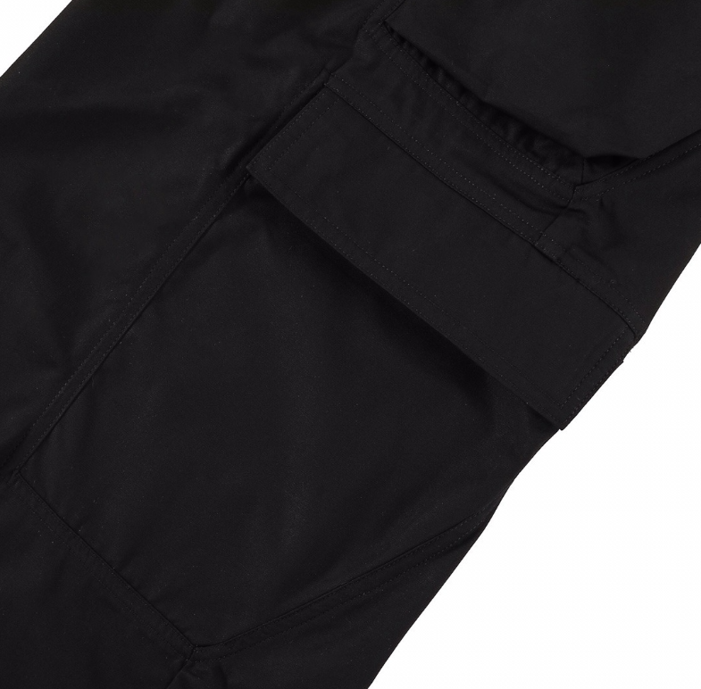 Rick Owens Black Cargo Wide-Leg Pants