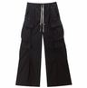 Rick Owens Black Cargo Wide-Leg Pants