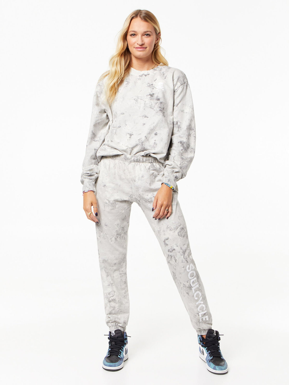 Tie-Dye Billie Sweatpant Black/White
