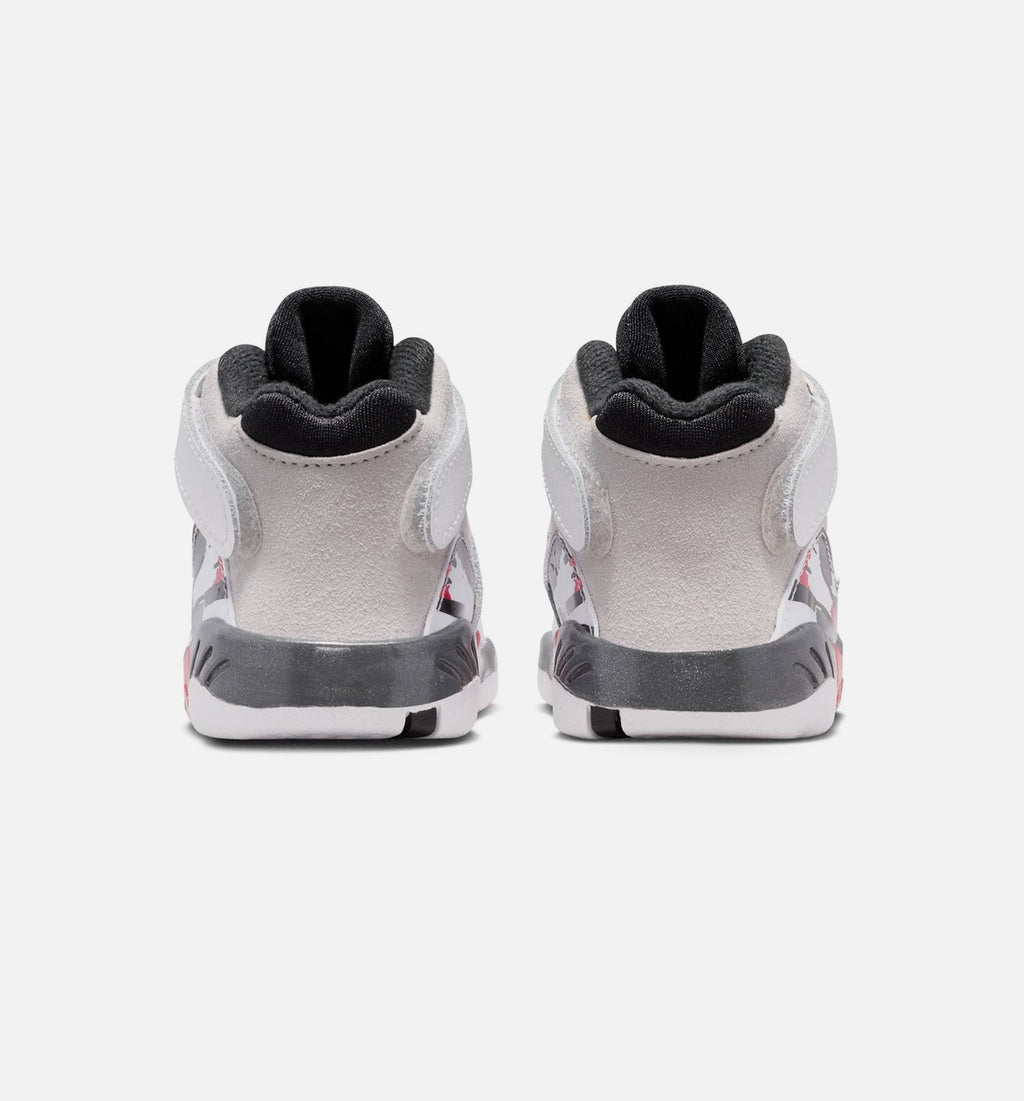 Air Jordan 8 Retro White and True Red Infant/Toddler Lifestyle Shoe - White/Black/True Red