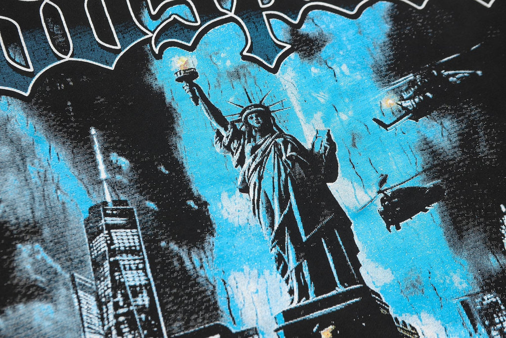 Godspeed Washed Black Rock Graphic Long-Sleeve T-Shirt