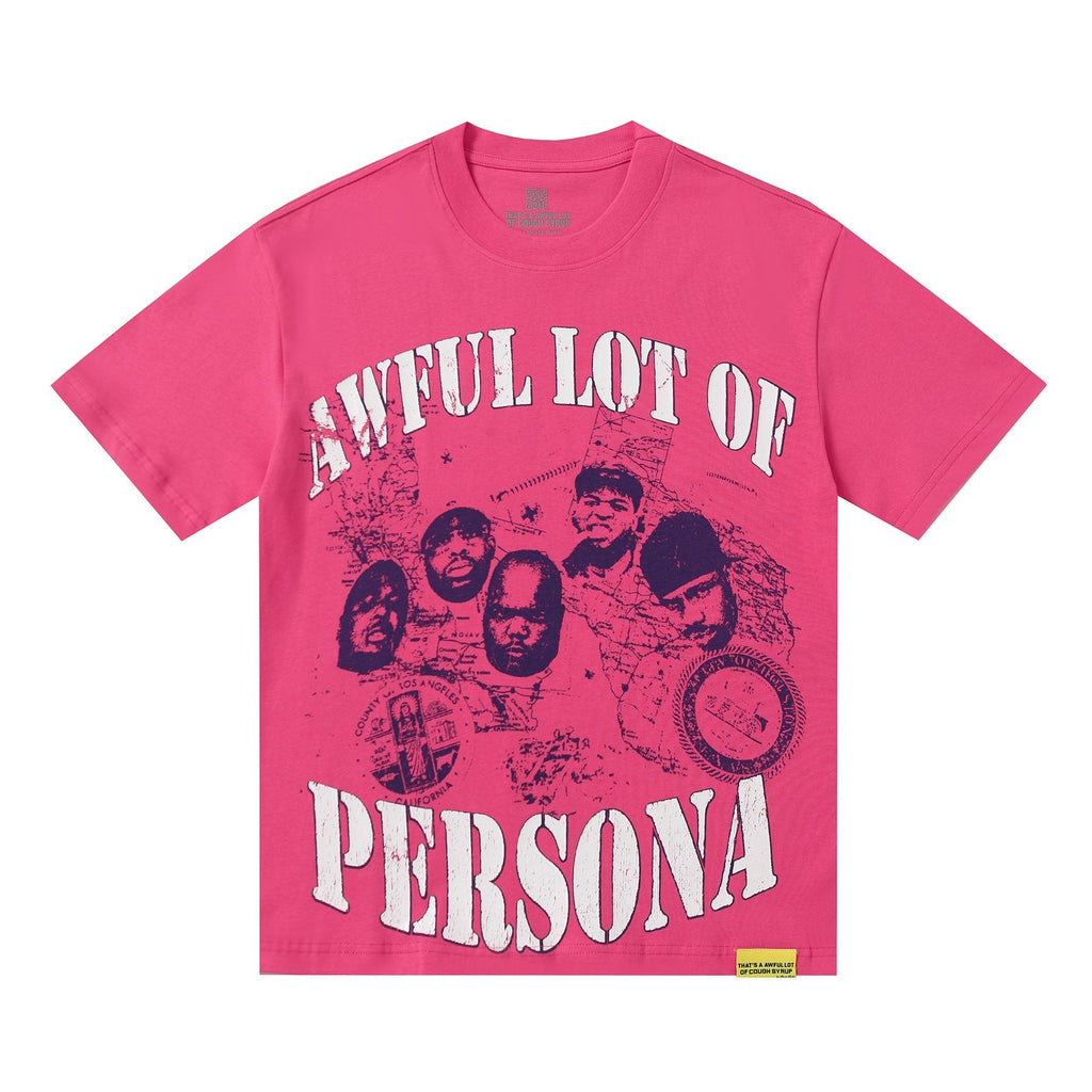 THAT'S A AWFUL LOT OF COUGH SYRUP Pink Front & Back Graphic T-Shirt