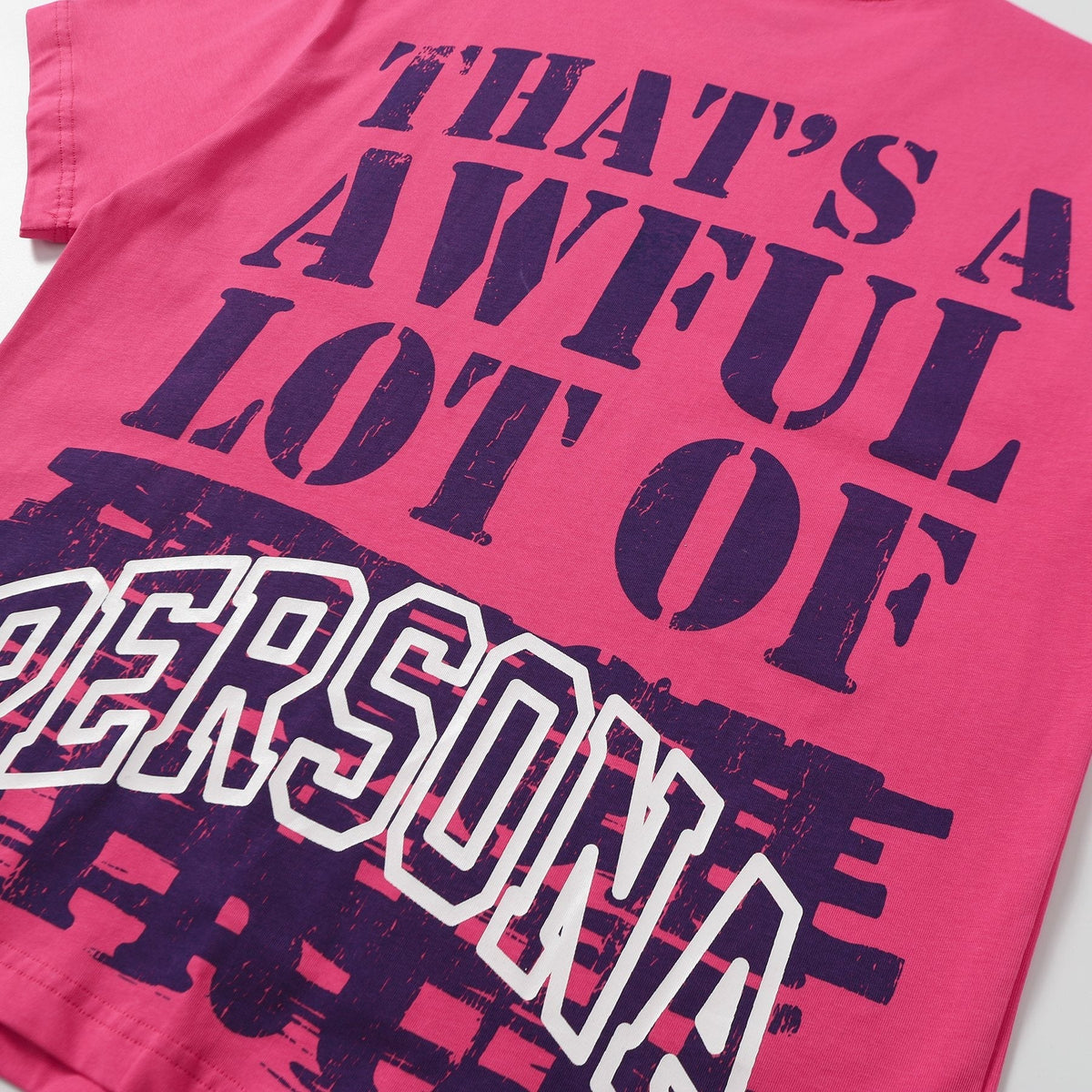 THAT'S A AWFUL LOT OF COUGH SYRUP Pink Front & Back Graphic T-Shirt