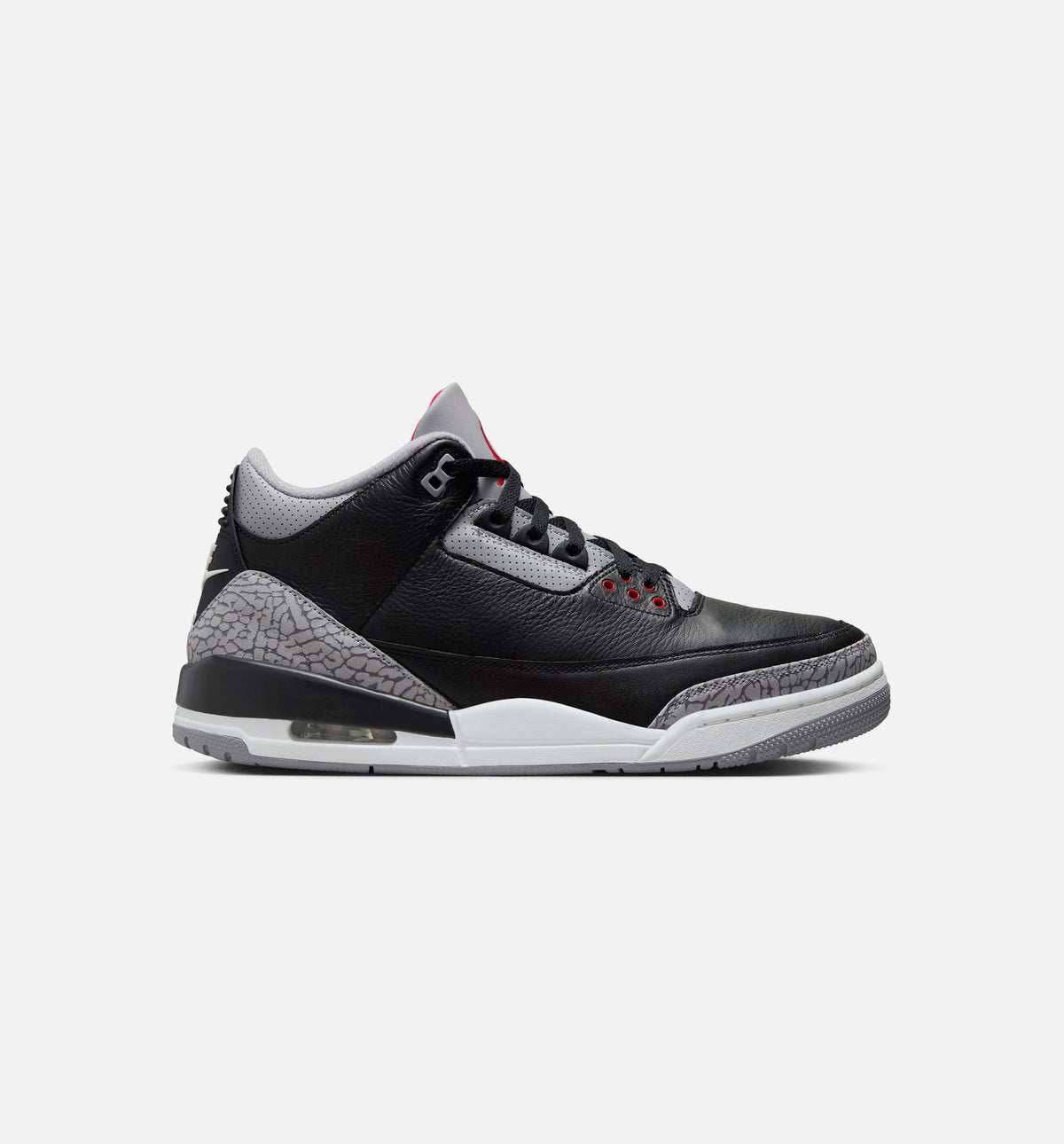 Air Jordan 3 Retro Black Cement Men's Lifestyle Shoe - Black/Fire Red/Cement Grey/Summit White