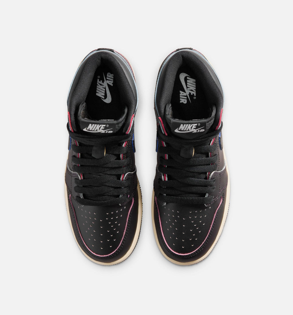 Air Jordan 1 Retro High OG Grade School Lifestyle Shoe - Black/Muslin