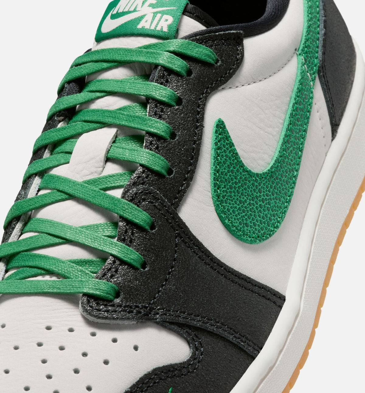 Air Jordan 1 Retro Low OG Phantom and Pine Green Men's Lifestyle Shoe - Phantom/Pine Green/Black
