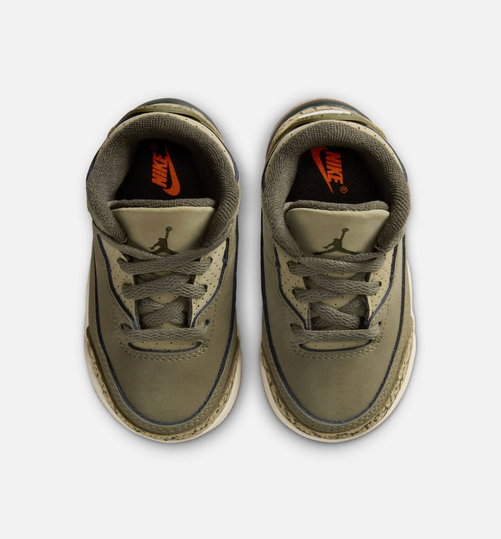 Air Jordan 3 Retro Medium Olive Infant/Toddler Lifestyle Shoe - Medium Olive/Sequoia/Neutral Olive/Sail