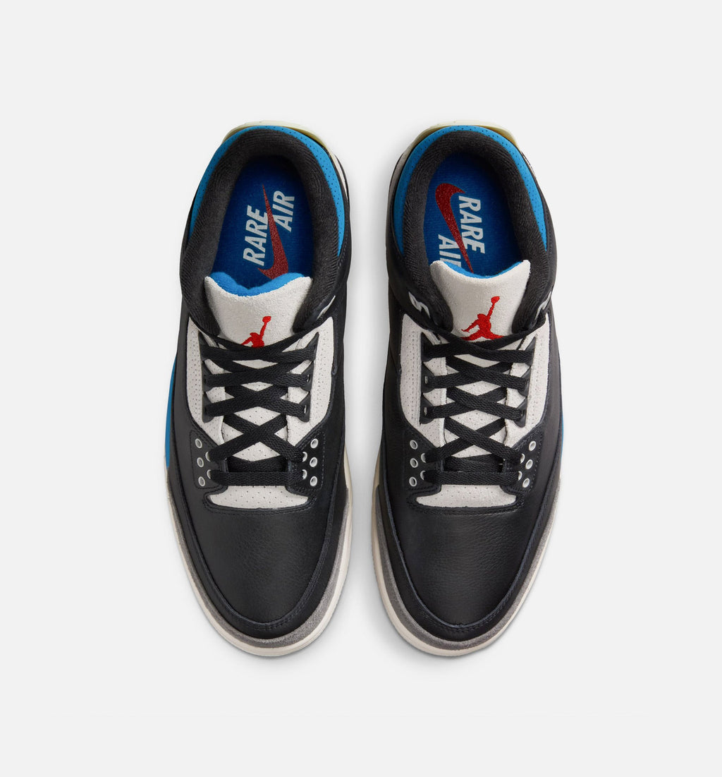Air Jordan 3 Retro OG Rare Air Men's Lifestyle Shoe - Black/Chile Red/Neutral Grey