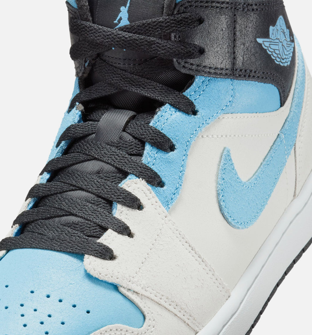 Air Jordan 1 Mid SE Men's Lifestyle Shoe - Summit White/Blue Chill/Black