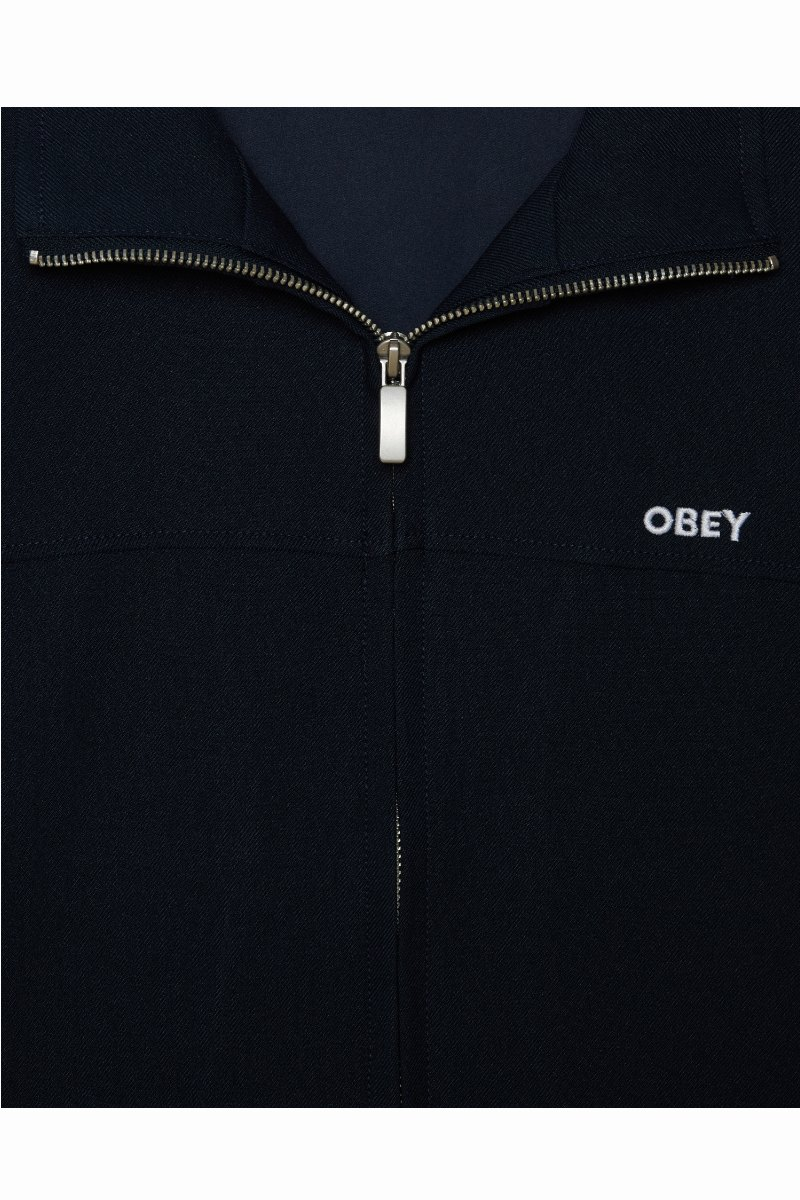 OBEY TAILORED TRACK JACKET navy
