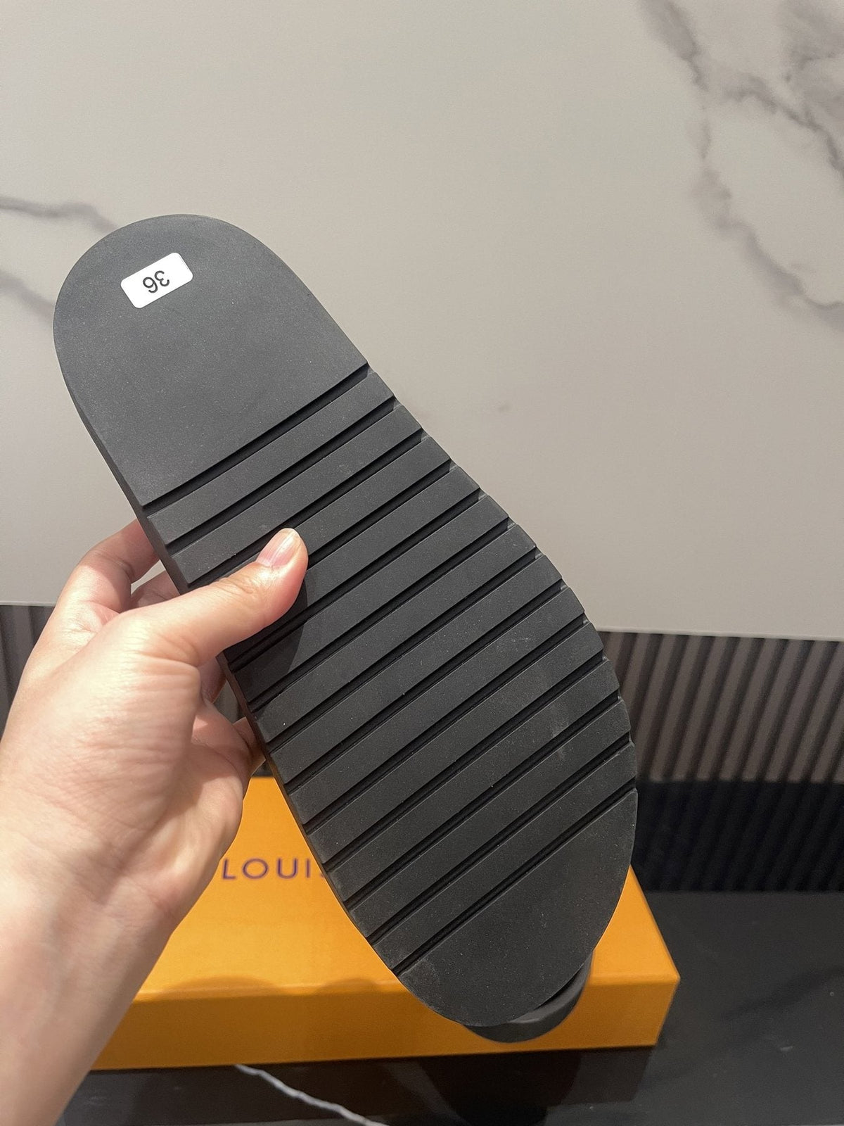 Louis Vuitton Brown Monogram Slide Sandals