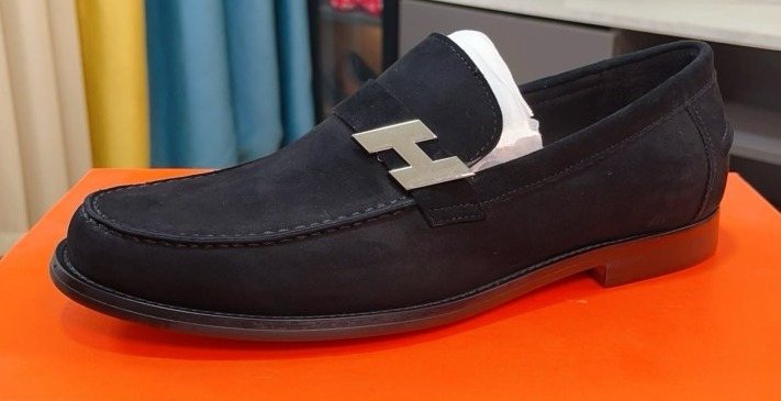 Hermès Black H-Hardware Loafers - Rubber Outsole