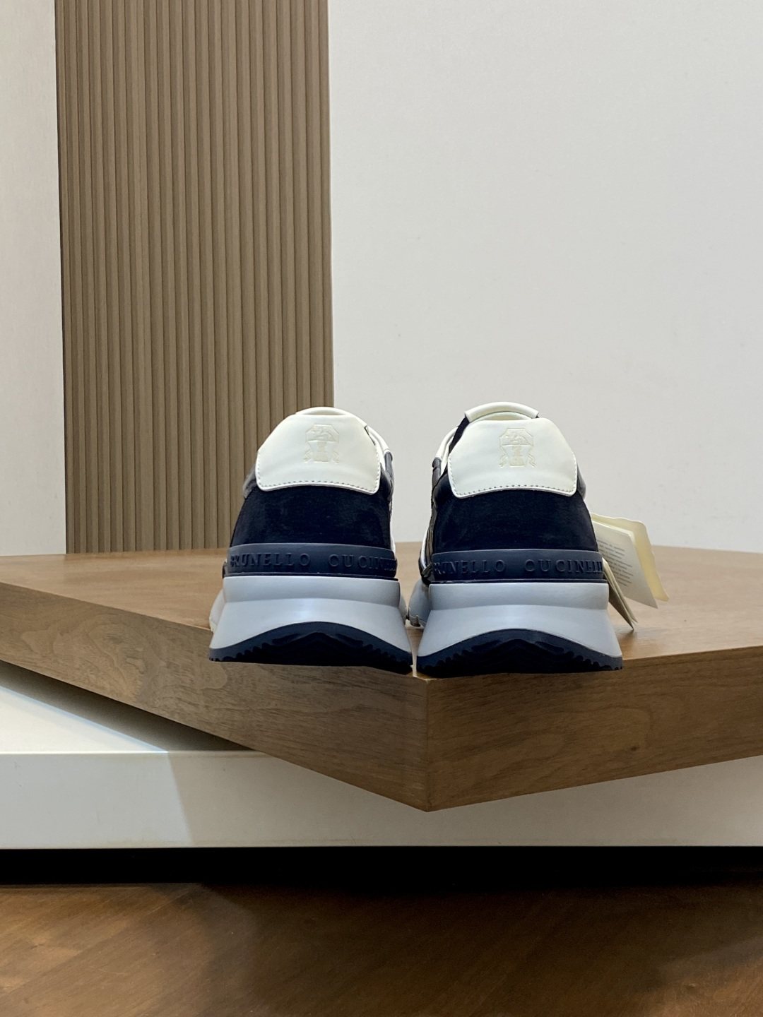 Brunello Cucinelli Navy Paneled Men's Sneakers