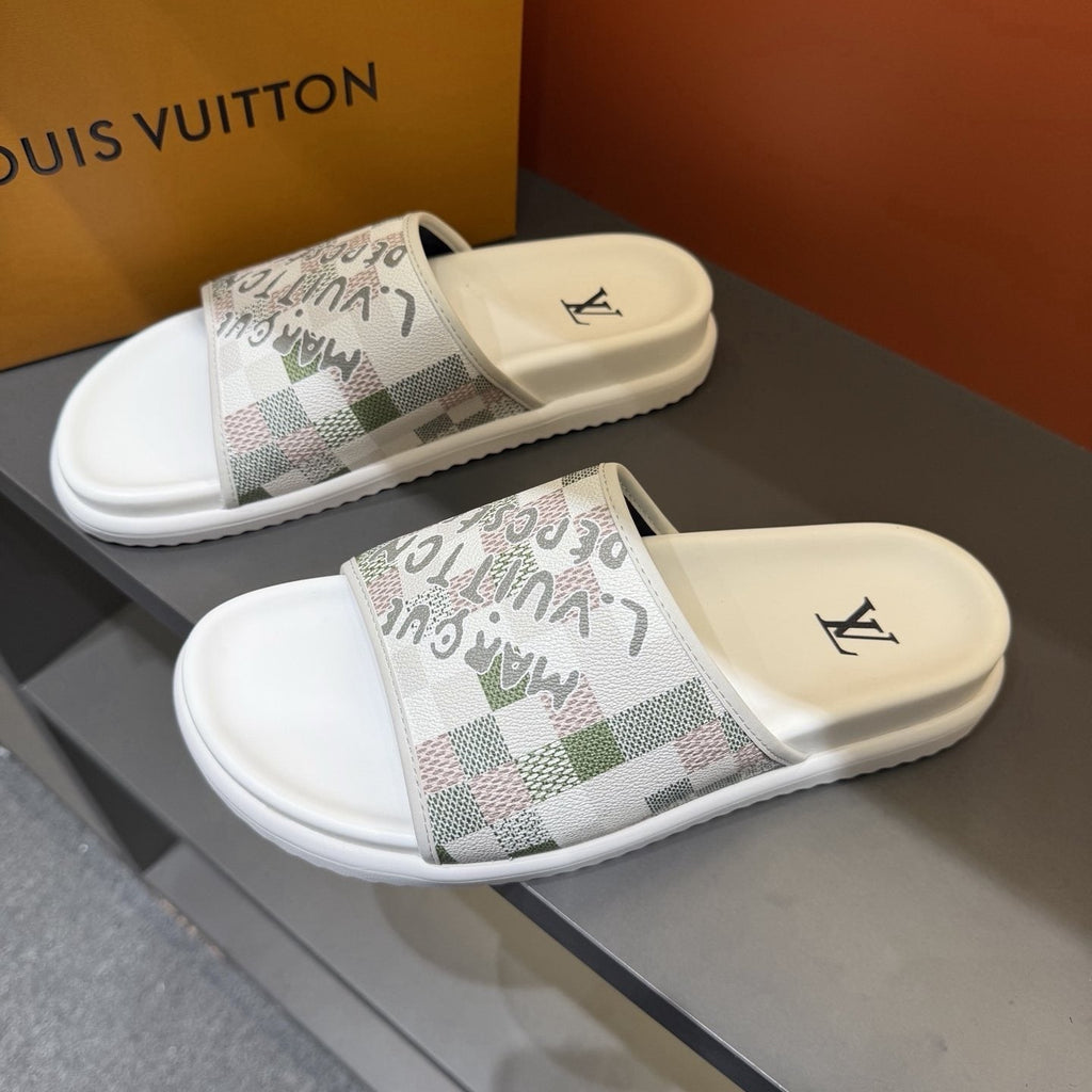 Louis Vuitton Patterned Strap Slides