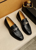 Armani Men's Black Embossed Bit Loafers