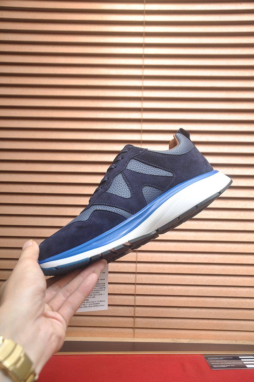 Zegna Men's Low-Top Panel Sneakers