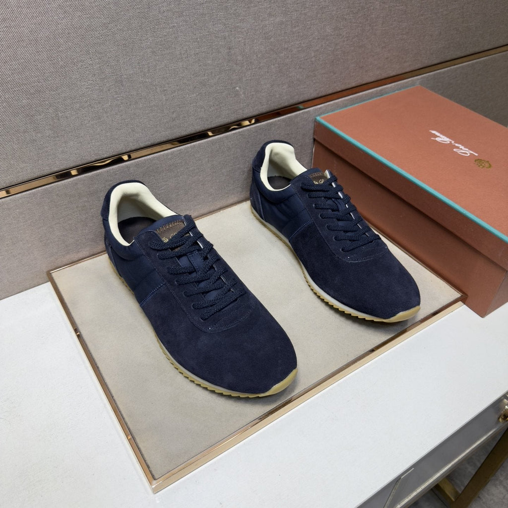 Low-Top Lace-Up Sneakers - Leather Lining